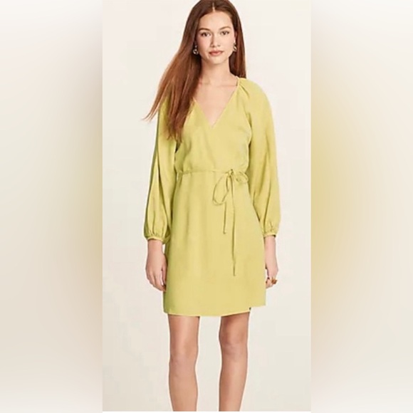 NEW! J. Crew Drapey wrap mini dress in black🖤 - Picture 6 of 8